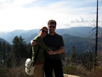 Wendy en Dirk in het Yosemite natuurpark